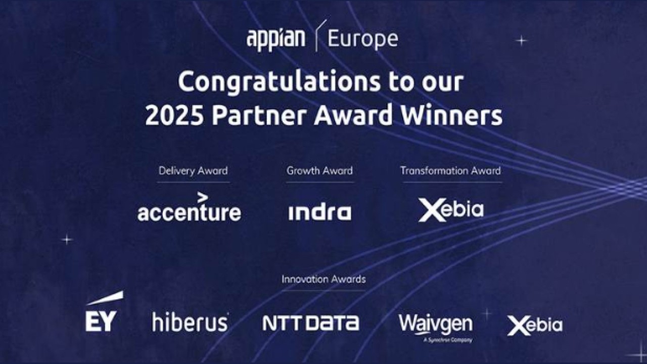 Appian, ecco i vincitori dei Partner Award 2025 