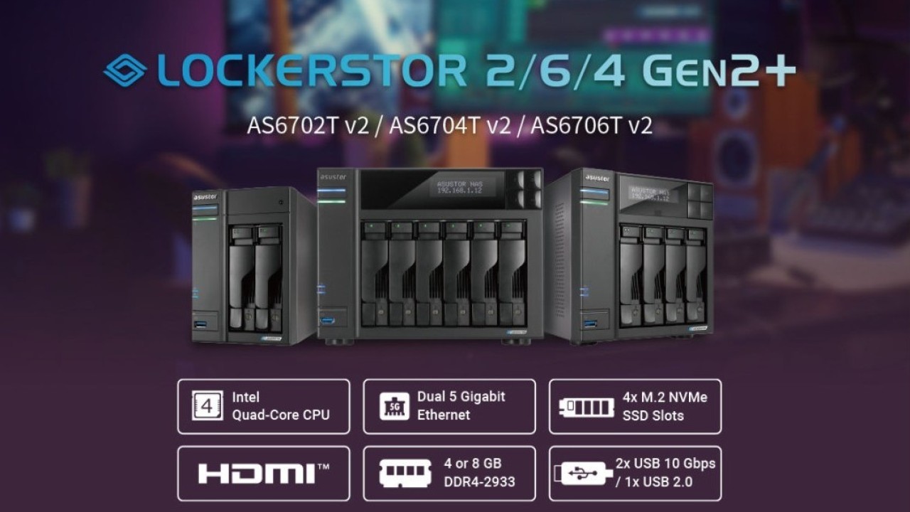 ASUSTOR Lockerstor Gen2+, i NAS che offrono i vantaggi della doppia connettività 5 GbE