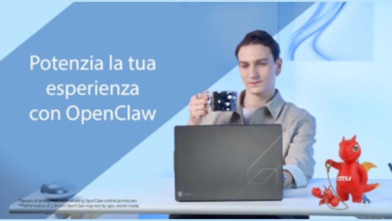 MSI seleziona i migliori laptop per sperimentare il potenziale di OpenClaw