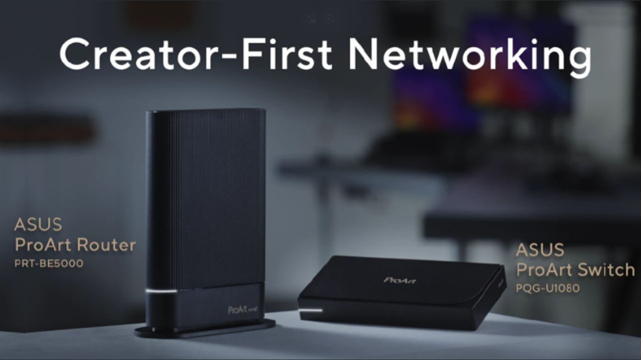 ASUS, ecco il router ProArt PRT-BE5000 e lo switch ProArt PQG-U1080